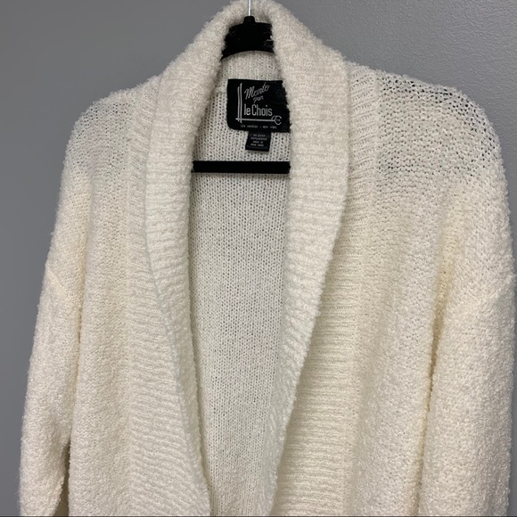 Vintage Balloon Sleeve Oversized Textured Cardigan - Picture 3 of 11